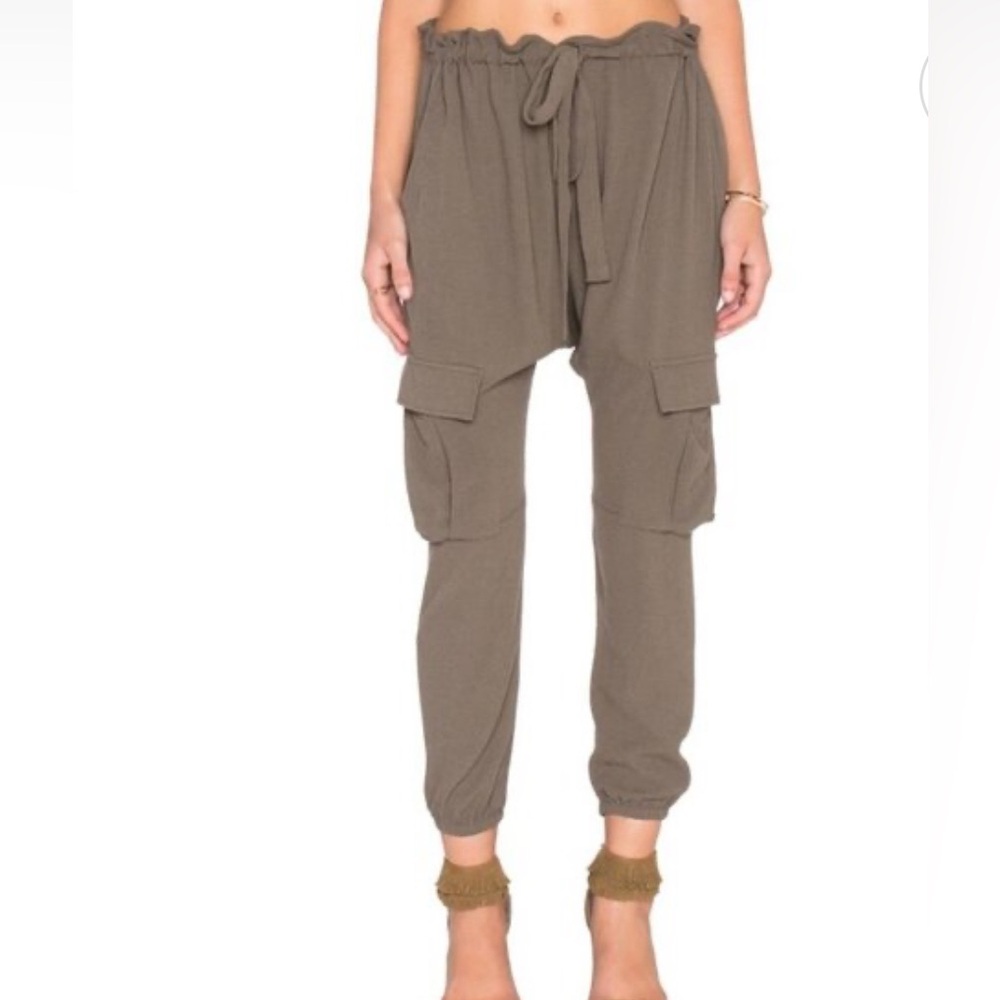Ulla Johnson Taupe Cargo Cropped Pants